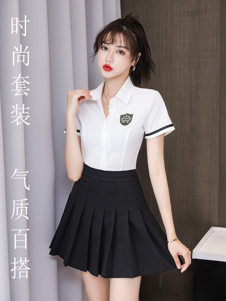新款衬衣职业装足浴足疗技师工作服